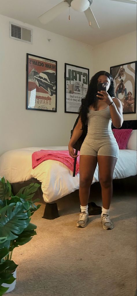 romper Summer Romper Outfit Black Women, Romper Outfit Black Women, Black Romper Outfit Baddie, Summer Romper Outfit Baddie, Love Galore Romper Outfit, Grey Romper Outfit Baddie, Chill Outfits, Lookbook, Rompers