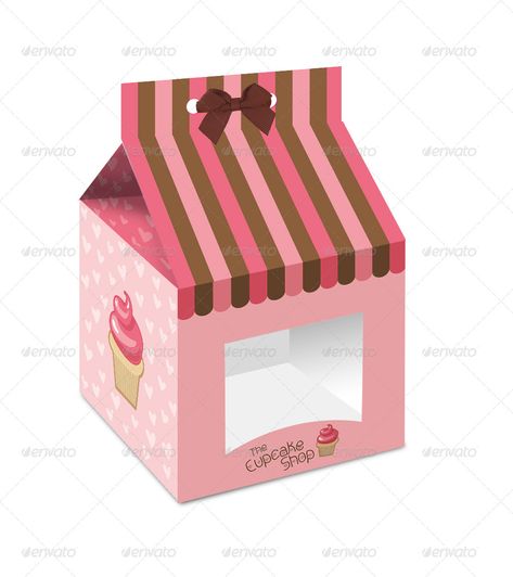 Cupcake Package Preview - GraphicRiver Cupcake Boxes Template, Cupcake Template, Cupcake Packaging, Baby Products Packaging, Surprise Box Gift, Packaging Template, Spongebob Wallpaper, Cake Packaging, Cupcake Boxes