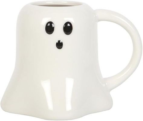 Ghost shaped ceramic mug Gothic Kitchen, Ghost Mug, Hey Boo, Halloween Ii, Gothic Gifts, Halloween Lovers, Boo Ghost, Novelty Mugs, Witches Brew