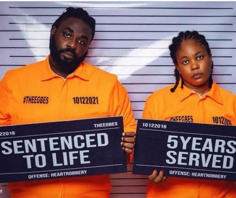 Orange Jumpsuits, Inspired Photos, Couple Celebrating, Prison Inmates, Orange Jumpsuit, 5th Wedding Anniversary, Anniversary Photos, Pre Wedding Photos, Long Haul