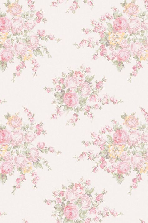 The Rose Blossom Teal wallpaper design features an enchanting and timeless English floral design taken from the Shabby Chic by Rachel Ashwell archive. Delicate bouquets of tea roses and vibrant teal accents will accentuate your home with the tranquillity of the English countryside. These summertime shades add a touch of faded elegance to any space. 100% Paper. English Floral Wallpaper, Floral Paper Design, Cute Bedroom Wallpapers, Cute Designs Wallpaper, Print Patterns Aesthetic, Pink Floral Wallpaper Bedroom, Cute Floral Wallpapers, Pink Victorian Wallpaper, Love Shack Fancy Wallpaper