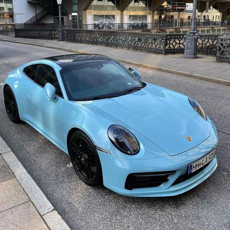 Blue Porsche, Sick Cars, My Dream Car, Dream Car, Whips, Pastel Blue, Dusty Blue, Porsche 911, Baby Blue