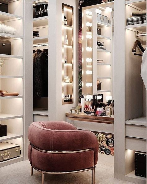 A Walk In Closet, Dressing Design, Dream Closet Design, Walk In Closet Design, Luxury Closets Design, Home Improvement Loans, Closet Decor, Modern Bedroom Design, Dressing Room Design