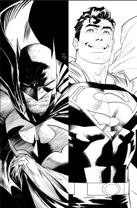 Dan Mora Dawn of the DCU. Superman/Batman Comic Art Superman Batman Comic, Dan Mora, Batman Drawing, Comic Book Layout, Superhero Coloring, Batman Comic Books, Black And White Comics, Comic Book Art Style, Superman Comic