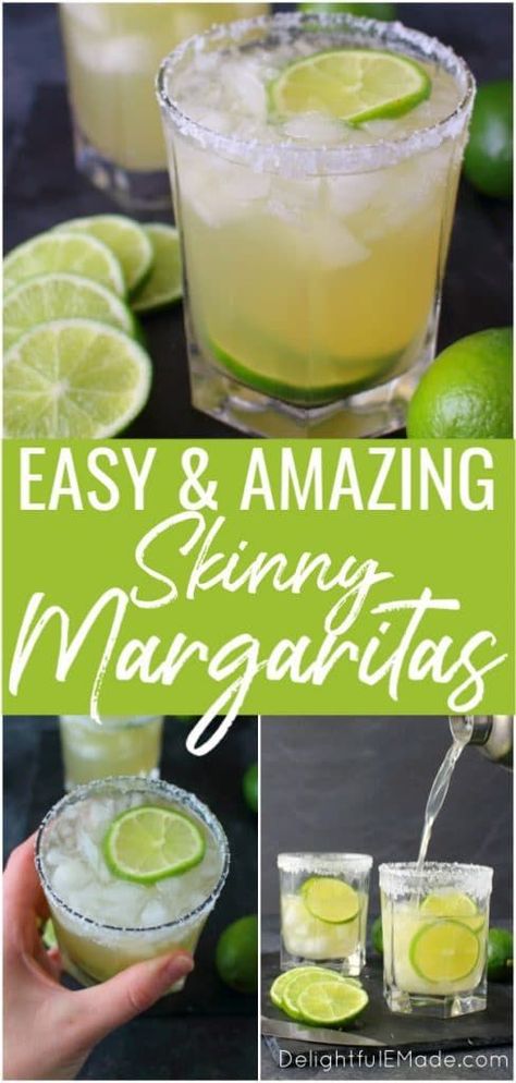 Light Margarita Recipe, Healthy Margarita Recipe, Fresh Margarita Recipe, Healthy Margarita, Margarita Mix Recipe, Easy Margarita Recipe, Homemade Margaritas, Keto Cocktails, Margarita Recipe