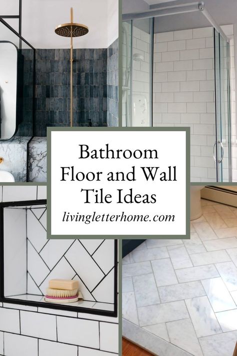 Tired of searching for the best bathroom floor and wall tile ideas? These are the best bathroom tile ideas that can be used as bathroom tile for showers, floors, and even walls. Discover trending bathroom tile combinations and more. I hope these bathroom tile design ideas gets those creative juices flowing for your bathroom renovation! Trending Bathroom Tile, Bathroom Tiles Combination, Wall Tile Ideas, Tile Combinations, Best Bathroom Flooring, Patterned Bathroom Tiles, Bathroom Tile Inspiration, Shower Wall Tile, Bathroom Tile Ideas