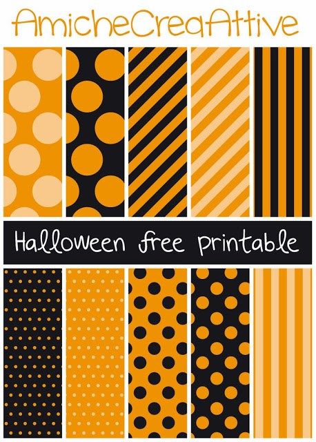 Go crzy with these free printable Halloween papers in orange and black. I love the different sizes of the stripes and dots. This would be a great set to use for a minibook, as you can vary the pages but still get a unified look. Free Digital Scrapbooking Paper, Digital Paper Free, Halloween Printables Free, Scrapbook Stuff, Halloween Fonts, Paper Stuff, Album Scrapbook, Free Digital Scrapbooking, Printable Halloween