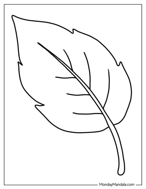 34 Leaf Coloring Pages (Free PDF Printables) Leaves Coloring Pages Free Printable, Leave Coloring Pages, Fall Leaves Silhouette, Leaf Cut Out Template, Leaf Outlines Free Printable, Big Leaves Drawing, Leaf Coloring Page Free Printable, Leaf Printables Free, Leaf Template Printable Free