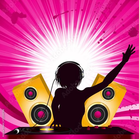 Stock Image: DJ and turntable Dj Vector, Zumba Party, Frutiger Metro, Photo Booth Hire, 2000s Art, Dj Booth, Best Ads, Photo Booths, Event Photographer