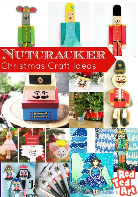 The Nutcracker Ballet Craft Ideas collection. The Nutcracker is simply SO CHRISTMASSY!! And there are some fabulous DIY Nutcracker Ideas here you simply HAVE to check out. Whether decorating for Christmas, getting crafty with the kids or planning a Nutcracker Party.. take a peak today! #nutcracker #ballet #christmas #party #kidscrafts Nutcracker Christmas Tree Diy, Nutcracker Ballet Crafts, Diy Nutcracker Ornament, Nutcracker Ideas, Diy Nutcracker, Ballet Crafts, Nutcracker Crafts, Nutcracker Party, Ballet Christmas