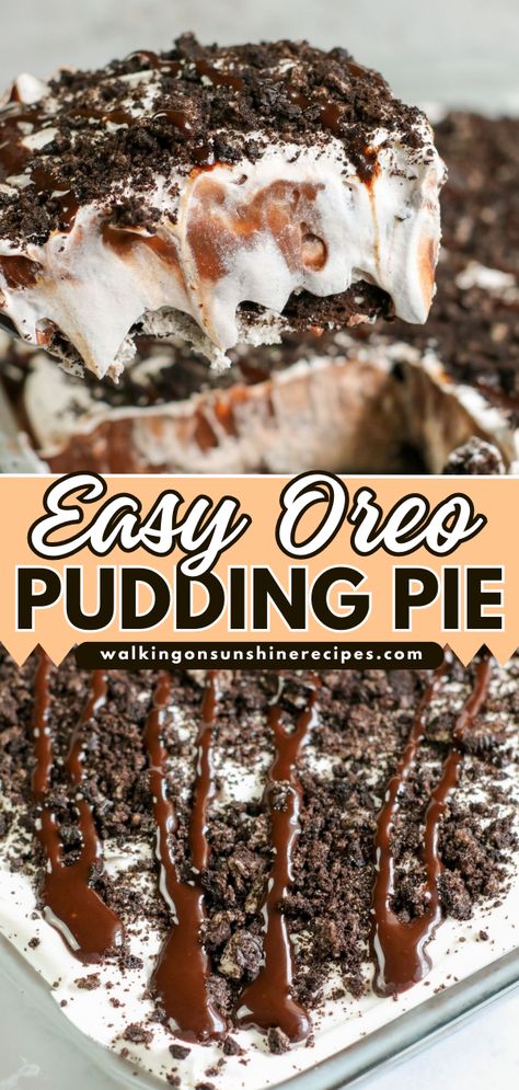 Out of quick and easy 4th of July dessert ideas? This Oreo Pudding Pie has layers of pudding, cream cheese, and Cool Whip! This homemade dessert recipe is deliciously sweet. It also makes a great no-bake summer dessert recipe! 4 Of July Recipes, Summer Pudding Recipe, Oreo Pudding Recipes, Cool Whip And Pudding Desserts, Pudding Cool Whip Dessert, Quick And Easy Summer Dessert Recipes, Quick Easy Summer Desserts, Cool Whip Dessert Recipes, July 4 Dessert