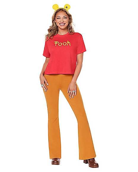 Adult Pooh Costume Kit - Winnie the Pooh - Spirithalloween.com T Shirt Headband, Disney Costumes For Women, Pooh Costume, Winnie The Pooh Costume, Home Halloween Costumes, Pooh Dress, Mom Costumes, Teacher Halloween Costumes, New Halloween Costumes