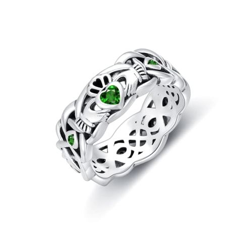 Celtic Knot Band, Sterling Silver Birthstone Ring, Traditional Values, Irish Ring Claddagh, Types Of Jewelry, Irish Claddagh, Claddagh Ring, Claddagh Rings, Rings Cool