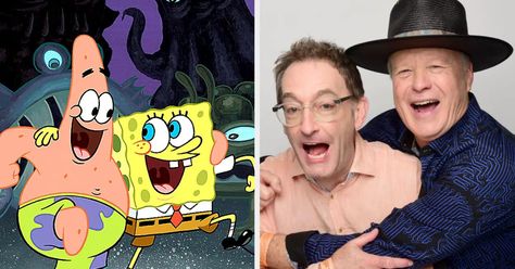 SpongeBob SquarePants And Patrick Star — I Mean, Tom Kenny And Bill Fagerbakke — See How Well They Know Each Other Outside Of Bikini Bottom Tom Kenny, Christina Applegate, Patrick Star, Devil Wears Prada, Nicole Kidman, Spongebob Squarepants, Eminem, The Outsiders, Celebrities