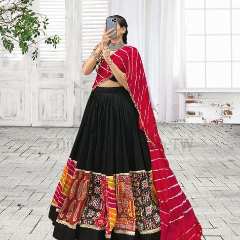 Black & Red Navratri Chaniya Choli Indian Traditional Outfit Garba Lehenga Garba Night Lengha Ready to wear garba Dress for Navratri wear by DikshaCreationTW on Etsy Black Garba Outfit, Garba Night Outfit, Dress For Navratri, Red Chaniya Choli, Gujarati Lehenga, Garba Steps, Garba Lehenga, Garba Chaniya Choli, Gamthi Work