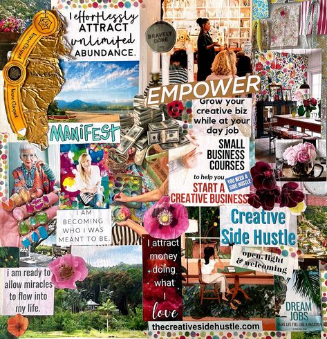 Vision Board - How to manifest your dreams Vision Board Artist, Artistic Vision Board, Vision Board Painting, Collage Vision Board, Artist Vision Board, College Manifestation Board, How To Make A Manifestation Board, Manifestation Picture Board, Dream Board Party