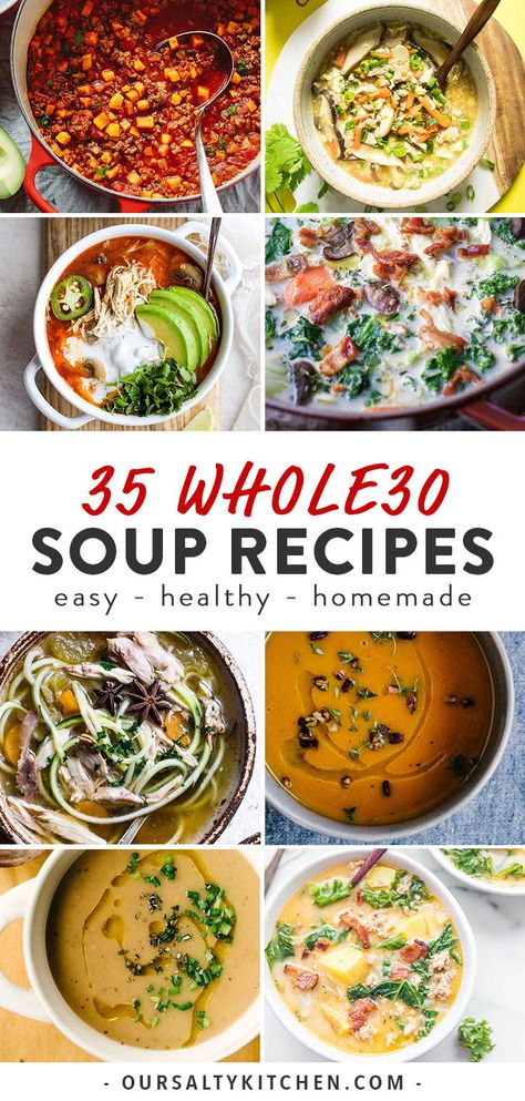 Whole30 Soup, Whole 30 Soup, Paleo Soup Recipe, Whole30 Soup Recipes, Clean Eating Soup, Soup Vegetable, Paleo Soup, Healthy Vegetable, Veggie Soup