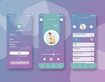 Music App Wireframe, Music Player Website, Music Ui Design, Music App Ui Design, Playlist App, Playlist Design, Music App Design, Music Player Design, Mobile App Ui Design