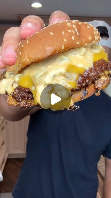 Jordan Hanger on Instagram: "The perfect smash burger should look like this. I’m just saying..   Comment recipe and I’ll dm you the link for these Oklahoma smash burgers 🍔   #smashburger #cheeseburger   https://theninjacue.com/oklahoma-style-onion-smash-burgers/" Wagyu Smash Burger, Smash Turkey Burger Recipe, Smash Burgers On Stove, Smashburgers Recipe, Smash Cheeseburger, Cheeseburgers Recipe, Delicious Burger Recipes, Burgers Recipes, Smash Burger Recipe