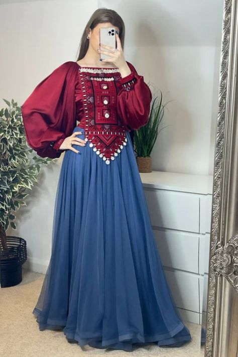 Afghani Clothes Style, Afgani Suit, Afgani Dress, Trad Fashion, Gand Afghani, Pakistani Frocks, Style Party Dress, Afghani Dresses, Afghani Dress