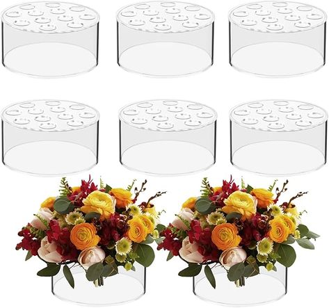 Amazon.com: ToBeAce 8 Pcs Acrylic Flower Vase Bulk, Round Clear Acrylic Vases Floral Centerpiece for Dining Tables Wedding Centerpiece Table Decorations Low Flower Vases with 12 Holes for Party Birthday Decor : Home & Kitchen Small Rose Centerpiece Simple, Banquet Floral Arrangements, Small Quince Centerpieces, Dinner Table Decor Flowers, Tulip Table Centerpieces, Wedding Table Centerpieces Terracotta, Flower Decorations For Table, Large Round Table Centerpiece, Simple Floral Centerpieces Round Table