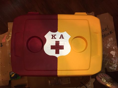 Kappa Alpha Order Cooler Kappa Alpha Frat Cooler, Ka Formal Cooler, Kappa Alpha Order Cooler, Ka Frat Cooler, Ka Cooler, Painted Fraternity Coolers, Nola Cooler, Formal Coolers, Frat Formal