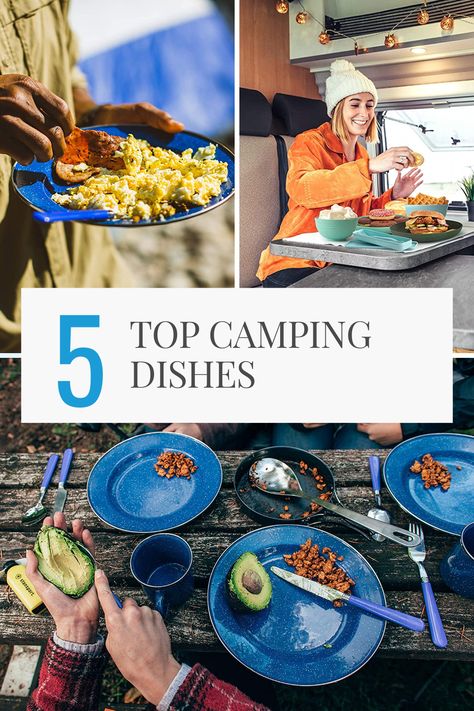 Camping is a great way to get away from the hustle and bustle of everyday life. But let's face it, camping can be pretty hard work! You have to set up camp, gather firewood, and cook over an open flame. With these top 5 camping dishes you'll be able to enjoy delicious meals without all the fuss. Enamel Camping Dishes, Camping Plates And Bowls, Camping Dishes Set, Camping Dinnerware, Camping Plates, Camping Dishes, Camping Cookware, Camping Style, Camp Style