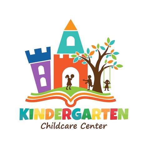 Preschool Logo Design Ideas, Preschool Logo Design, Kindergarten Logo Design, Logo Kindergarten, Nursery Logo Design, Kindergarten Illustration, Color Kindergarten, Logo Musik, Kindergarten Background