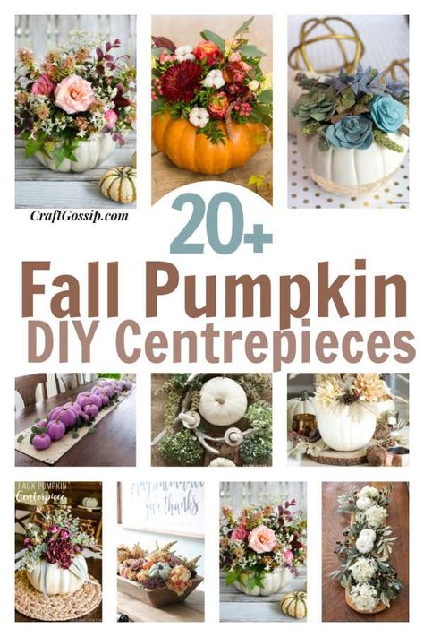 Themed Tablescapes, Pumpkin Centerpieces Wedding, All About Pumpkins, Pumpkin Table Centerpiece, White Pumpkin Centerpieces, Diy Floral Centerpieces, Themed Centerpieces, Fall Pumpkin Centerpieces, Pumpkin Vase