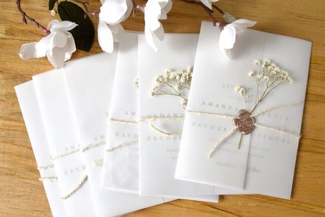 Velum Paper Invitations, Dried Flower Wedding Invite, Wedding Invite Packaging, Wedding Vellum Invitations, Vellum Wrapped Wedding Invitations, Vellum Paper Wedding Invitations, Vellum Jacket Wedding Invitations, Vellum Invitations, Save The Date Minimalist