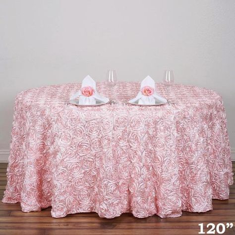 Rosette Tablecloth, Tablecloth Wedding, Satin Ribbon Roses, Sequin Table, Table Overlays, Table Skirt, Mantel Redondo, Floral Tablecloth, Satin Roses