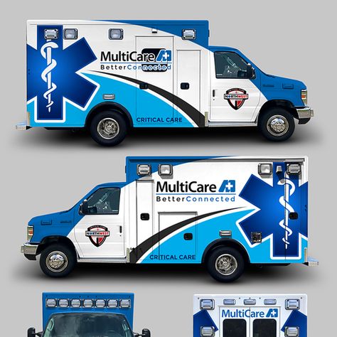 Ambulance Design, Ambulance Logo, Van Wrap Design, Ambulance Light, Truck Wrap, Vehicle Signage, Emergency Ambulance, Nitro Cars, Police Truck