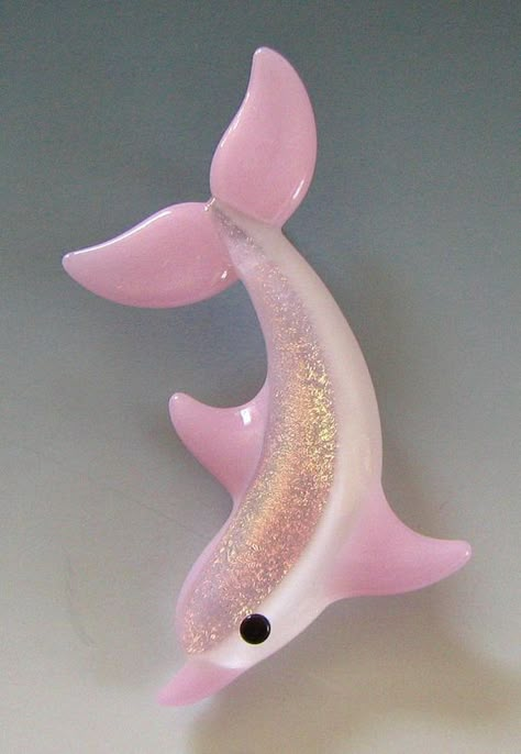 Dolphin Decor, Glass Dolphin, Dolphin Pendant, Pastel Cupcakes, Coconut Dream, Dolphin Art, Dolphin Jewelry, Sea Life Jewelry, Pink Dolphin