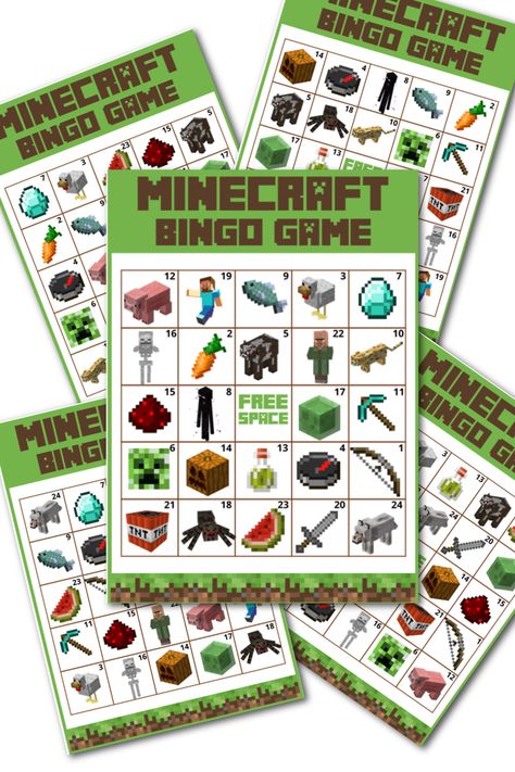 Download Our FREE Printable Minecraft Bingo Game Now! | Catch My Party Minecraft Bingo Printable Free, Minecraft Scavenger Hunt Printable Free, Minecraft Scavenger Hunt, Minecraft Bingo, Minecraft Party Activities, Minecraft Printables Free, Free Printable Minecraft, Minecraft Birthday Party Games, Minecraft Circles