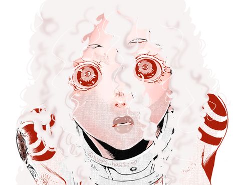 White Curly Hair Drawing, Black Oc Female, Albino Oc Art, White Hair Poc Drawing, Characters With Curly Hair, Albino Character Art, Curly Hair Oc, Black And White Hair Character Design, Black Oc With Red Hair