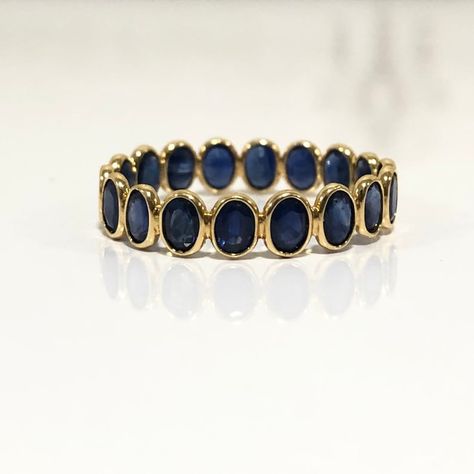 Solid 18K Gold Ring Natural Blue Sapphire Ring Band Full Eternity Band Stackable Ring Minimalist Ring, Wedding Band, Gift for Her - Etsy Philippines Wedding Band Gemstone, Gemstone Eternity Ring, Wedding Band With Stones, Birthstone Wedding Band, Gemstone Wedding Band, Sapphire Band Ring, Gem Rings, Sapphire Eternity Ring, Stackable Rings Wedding