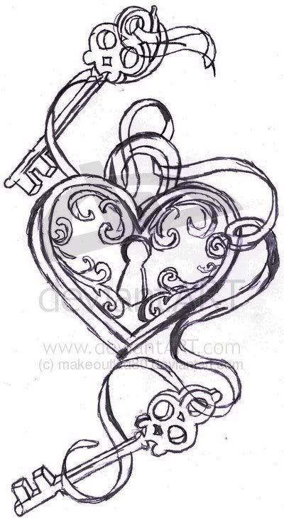 Tattoo Therapy, Lock Tattoo, Favorite Tattoos, Bauch Tattoos, Key Tattoos, Key Tattoo, Theme Tattoo, Draw Ideas, Tattoo Sketch