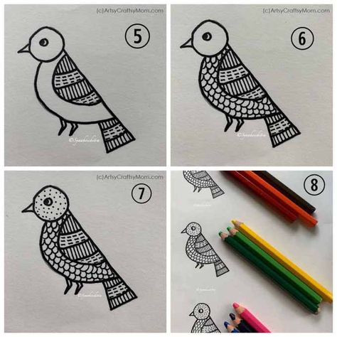 DIY Gond Folk Art Parrot Bookmarks 3 Bird Drawing For Kids, Art Forms Of India, Gond Art, Gond Painting, Mandala Design Pattern, Madhubani Art, Abstract Art Painting Diy, Indian Folk Art, Madhubani Painting