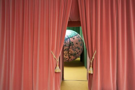 Velvet Backdrop, What Is Creativity, 70s Interior, Arch Decoration, Bubble Art, Event Activities, Milan Design, Velvet Curtains, Milan Design Week