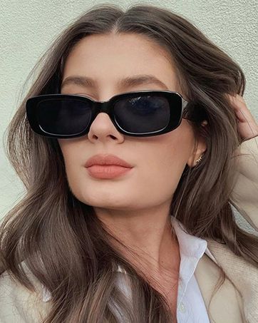 Small Sunglasses, نظارات شمسية, Moda Retro, Uv Sunglasses, Black Rectangle, Trendy Sunglasses, Shades Sunglasses, Cool Sunglasses, Rectangular Sunglasses