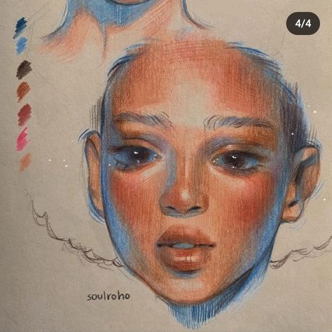 Painting Skin Tones, Practice Aesthetic, Drawing Romantic, Doodle Practice, Aesthetic Sketchbook, Professional Illustration, Arte Sketchbook, Arte Inspo, Art Drawings Sketches Creative