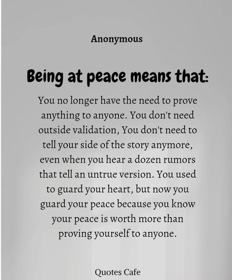 Peace Meaning, Word Of The Year, Guard Your Heart, Peace Quotes, New Me, To Tell, Knowing You, Self Love, Words Of Wisdom