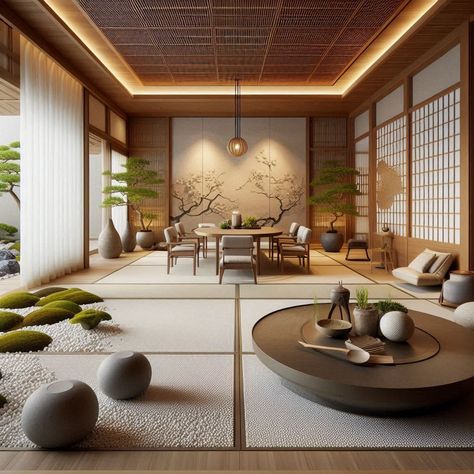 Contemporary Japanese Interior Design Japan House Design Interior, Kyoto Interior Design, Japanese Minimalist Design, Japanese Spa Design, Japanese Meditation Room, Japanese Foyer, Japanese Home Layout, Contemporary Japanese Interior, Asian Apartment