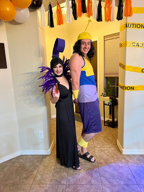 Ezma And Kronk Costume, Krona And Yzma Costume, Oogie Boogie Bash Costume Ideas Couples, Kronk And Yzma Costume, Disney Villains Costume, Kronk Costume, Oogie Boogie Bash Costume, Oogie Boogie Bash Costume Ideas, Yzma Costume