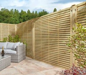 Garden Sectioning Ideas, Garden Panelling, Modern Privacy Screen, Modern Fence Panels, Railing Garden, Garden Panels, High Fence, Screen Garden, Privacy Fence Panels