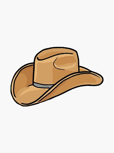 Cowboy Hat Clip Art, Cowboy Hats Drawing, Cowboy Hat Reference, Cowboy Hat Doodle, Rome Scrapbook, Cowgirl Hat Drawing, Cartoon Cowboy Hat, Cowboy Hat Painting, Cowboy Hat Clipart