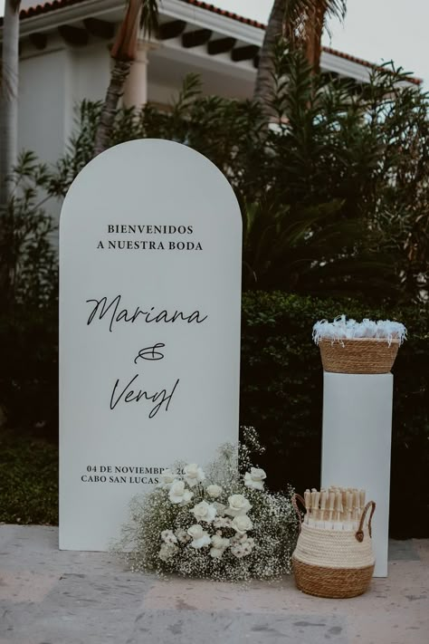 Everlasting Love Weddings | Wedding Planners in Cabo San Lucas Wedding Arch Sign, Wedding Wooden Arch, Arched Welcome Sign, Standing Welcome Sign, Arched Wedding Sign, Welcome Sign Stand, Colorful Welcome Sign, Arch Wedding Sign, Welcome Stand