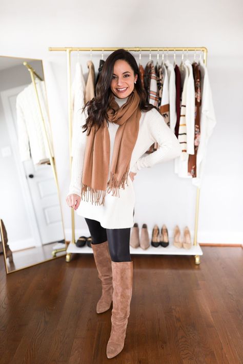 Tunic and leggings outfit via pumps and push-ups blog | Thanksgiving outfits | fall outfits | leather leggings outfit Tunic And Leggings Outfit, Pretty Fall Dresses, Outfits For Thanksgiving, Casual Thanksgiving Outfits, Tunic And Leggings, Cute Thanksgiving Outfits, Thanksgiving Outfit Women, Outfit 2020, Thanksgiving Fashion