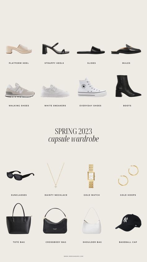 Spring 2023 Capsule Wardrobe, Spring 2023 Capsule, Capsule Wardrobe Outfit Ideas, Capsule Wardrobe 2023, Hm Outfits, White Tee Jeans, Minimalist Wardrobe Capsule, Capsule Wardrobe Outfits, Fashion Capsule Wardrobe