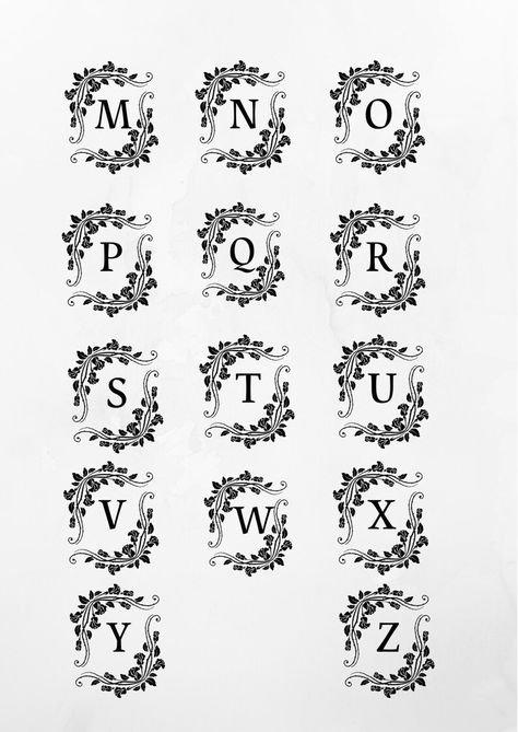 Wreath With Initial, Single Letter Monogram, Svg Monogram, Notebook Case, Letter Monogram, Single Letter, Floral Monogram, Floral Letters, Monogram Svg